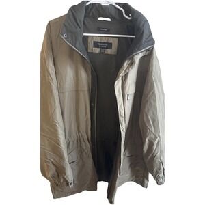 Claiborne Jacket Mens XXL Beige Canvas Barn Chore Coat Outerwear Vintage